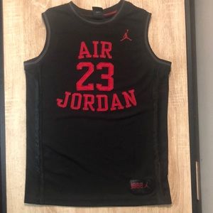 Black and Red Michael Jordan Jersey.